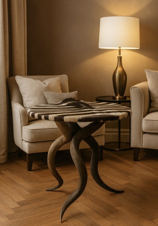 Table en peau de zèbre