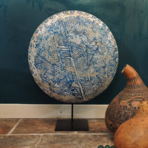 Bouclier Rond Large motifs bleus